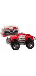 LeanToys policejní auto pickup červené terénní policejní auto
