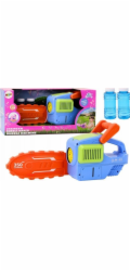 LeanToys Stroj na bubliny Motorová pila modrá