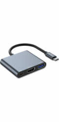 Tech-Protect USB adaptér TECH-PROTECT V1-HUB ADAPTER 3V1 ŠEDÝ