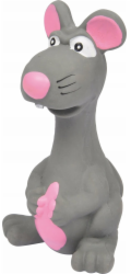 Homea Pískací hračka pro psy Mouse, 14,5 x 8 cm, šedá