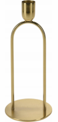 Home Styling Collection Kolekce bytového stylingu Dekorativní kovový svícen, zlatý, 20 cm