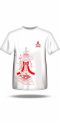 Adidas Pánské tričko s červeným logem ATARI / Bílé / M