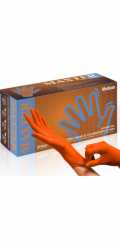 NoName Nitrilové rukavice bez pudru, MAXTER 7.0, 90 ks, velikost XL, oranžové