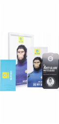Blueo Tvrzené sklo 5D Mr. Monkey Glass pro Apple iPhone 16 černé (silný matný)