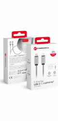 ForCell Kabel USB-C - Lightning 1 m, stříbrný