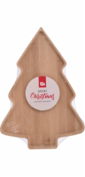 Excellent Houseware Vynikající dřevěný vánoční talíř Houseware XMAS