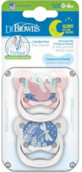 Dr Browns Dr. Browns PV12007 PREVENT PINK ILLUMINANTNÍ ORTODONTICKÝ VZOR 2 KS 0-6
