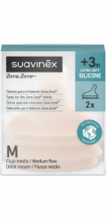 Suavinex 308681-ZERO DUSIKY NA LAHEV/STŘEDNÍ PRŮTOK M/2 KS