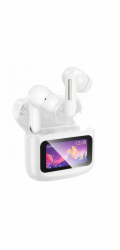 Hoco Bezdrátová Bluetooth sluchátka s dotykovou obrazovkou TWS EQ14 bílá