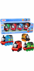 LeanToys Sada 4 barevných vláčků s motorovými lokomotivami od