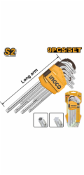 Ingco HHK13091 Klíč torx CrV T10-T50 9ks KLC