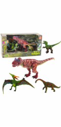 LeanToys Sada figurek dinosaurů s pohyblivýma nohama a tlamama 4 díly LEAN Toys
