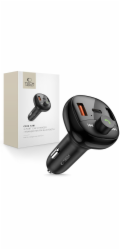 Tech-Protect Autonabíječka CC06 se 3 porty PD72W + FM vysílač s Bluetooth, černá