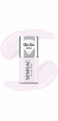 Semilac Krycí báze pod hybridní laky na nehty, poloprůhledná, mléčně růžová, 7 ml