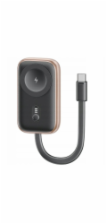 Usams Indukční nabíječka pro Apple Watch CD245 2 v 1 s powerbankou 1200 mAh + USB-C kabel, matná