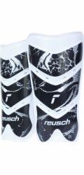 Reusch Fotbalové chrániče holení Shinguard Attrakt Lite bílé a černé 5377045 7701 M