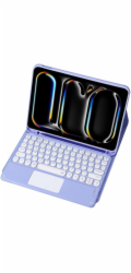 Strado Pouzdro s Bluetooth klávesnicí a touchpadem pro iPad Pro 11 Gen5 (fialové)