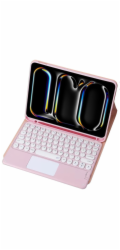 Strado Pouzdro s Bluetooth klávesnicí a touchpadem pro iPad Pro 13 Gen5 (růžové)