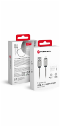 ForCell Kabel USB-A - Lightning 2 m, stříbrný