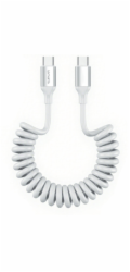 4smarts spirálový kabel USB-C na USB-C 240W bílý