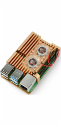 JustPi Pouzdro s dvojitým ventilátorem pro Raspberry Pi 4B (DNG-16015)
