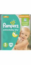 Pampers Active Baby plenky 5, 11-18 kg, 28 ks.