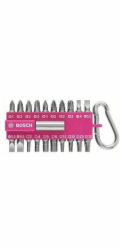 BOSCH 21dílná sada karabinových bitů fuchsiové barvy