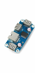 Waveshare HUB Ethernet / USB (B) - 3xUSB 1xRJ45 Ethernet - adaptér pro Raspberry Pi - Waveshare 20416}