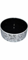 Yarro International Keramická miska pro psy , černá a bílá, 19,5 x 7,5 cm