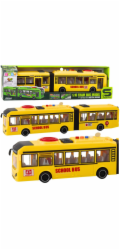 LeanToys Kloubový školní autobus Otevírání dveří Světla Zvuky Žluté 1:16 LEAN Toys