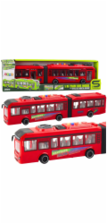 LeanToys Kloubový autobus Otevírání dveří Světla Zní Červeně 1:16