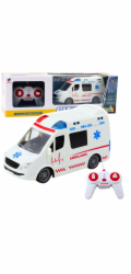 LeanToys Dálkové ovládání Sanitka RC Světla Zvuky 1:20 Bílá