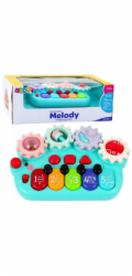 LeanToys Interaktivní klavír pro děti s modrými ozubenými koly