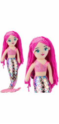 LeanToys Plyšová mořská panna s holografickým ocasem růžová 48 cm LEAN Toys
