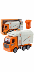 LeanToys Popelářské auto Městská světla Zvuky oranžové