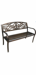 DOMOLETTI Lavice MASTERJERO IRON HS0822IB, hnědá, 123×43×88 cm