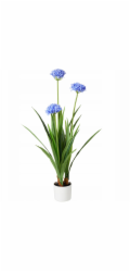 Lumarko Velká umělá květina v květináči, Agapanthus, 70 x 120 cm