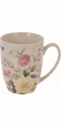 Hrnek 300 ml KVĚTINY kostní porcelán