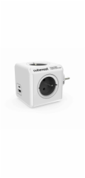 Cubenest Powercube Original USB PD 20W, A+C, 4× zásuvka, bílá/šedá, dětská pojistka, uzemnění, max. 16A/250V~3680W