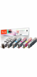 Peach 6-Combi Pack s čipem, kompatibilní s Canon PGI-570XL, CLI-571XL