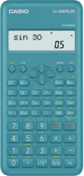 CASIO kalkulačka FX 220 PLUS 2E, modrá, školní, desetimístná