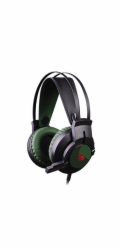 A4tech Bloody J437 herní sluchátka s mikrofonem, 7.1.,7 barev podsvícení, USB, zelená barva