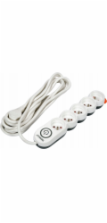 Sthor T72358 prodlužovací kabel 5 zásuvek 5 m černá a stříbrná (72358)