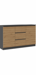2D3S komoda 120x30x75 cm antracit/artisan