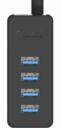 Orico W5P-100 USB to 4x USB 3.0 Hub Adapter (black)