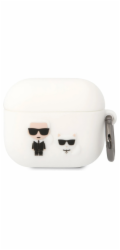 Karl Lagerfeld Karl Lagerfeld KLACA3SILKCW kryt AirPods 3 bílý/bílý Silikon Karl & Choupette