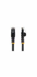 Startech 50cm CAT6 Ethernet Cable, 10 Gigabit Snagless RJ45 650MHz 100W PoE Patch Cord, CAT 6 10GbE UTP Network Cable w/Strain Relief, Black, Wiring is UL Certified/TIA - Category 6 - 24AWG (N6PATC50C