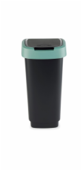 Odpadkový koš Rotho Twist, černá/tmavě zelená, 25l