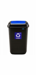 Odpadkový koš Plafor, 28 l, modrá/černá