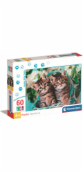 Clementoni - Puzzle 60 Koťátka dvojčátka